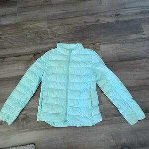 GIRLS OLD NAVY SEA FOAM GREAN PUFFER JACKET